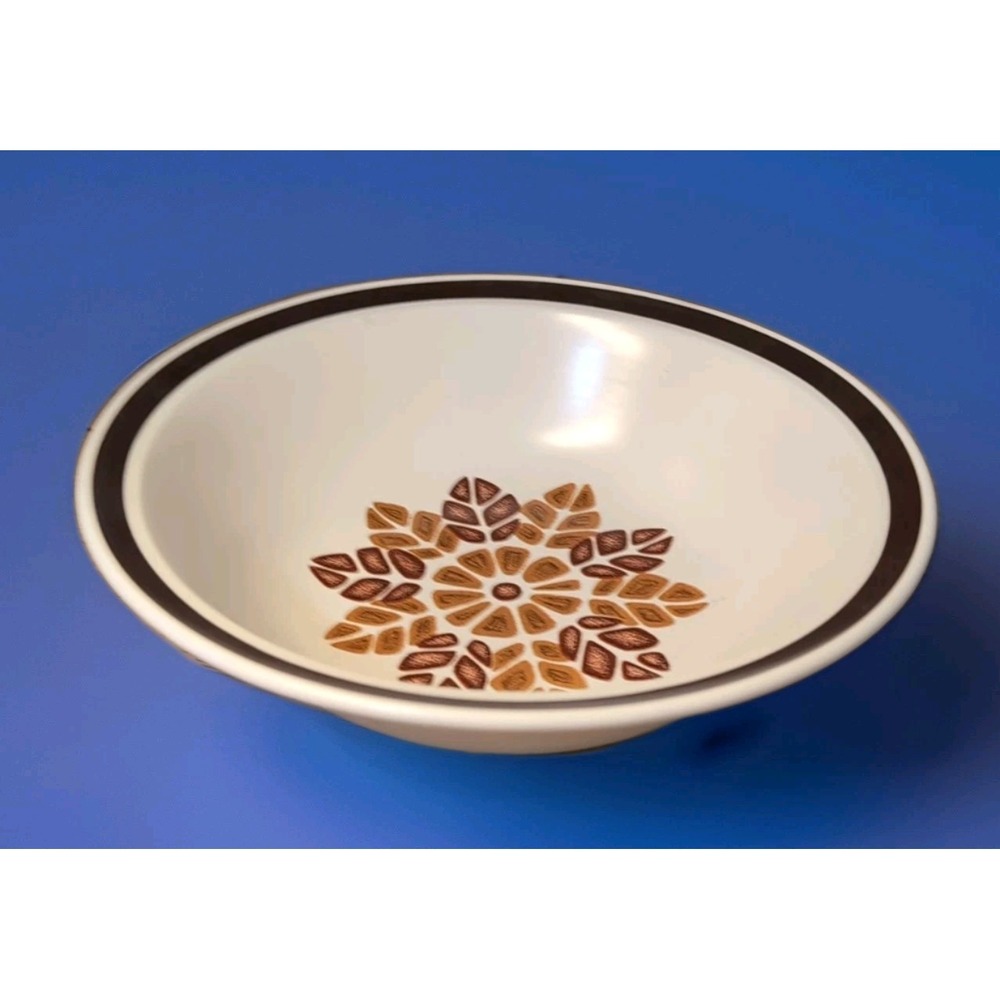 Vtg NIKKO Aztec Stone Dishwasher Oven Safe 8 7/8 Round Soup Bowl (Made In Japan)